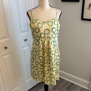 Juicy Couture Stylish Green and Yellow Patterned Dress